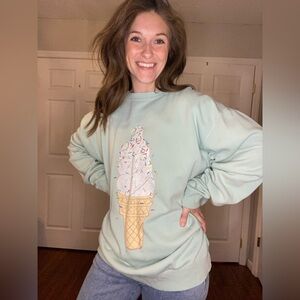 Living Fully by Mallory Ervin ice cream sweatshirt